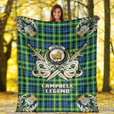 Clan Campbell of Breadalbane Ancient Tartan Gold Courage Symbol Blanket FZ88 Clan Campbell of Breadalbane Tartan Today